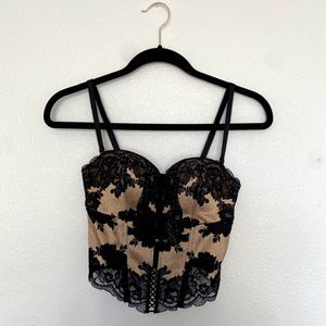 NWT Victoria's Secret Black & Tan Embellished Bustier (34B)